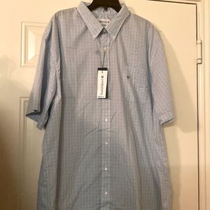 Men XXL Long Saddlebred Easy Care Shirt Sleeve Short